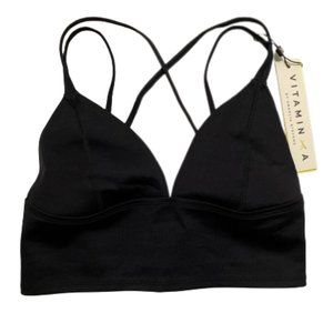 Vitamin A Jacqui Triangle Bikini Crop Top NWT